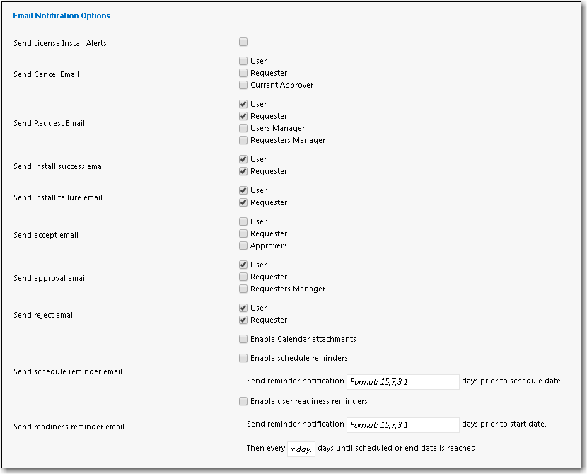 Site Management > Settings > Email > Outgoing Email (bottom half of options)
